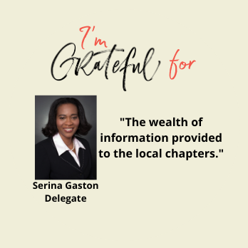 Serina Gaston is grateful for